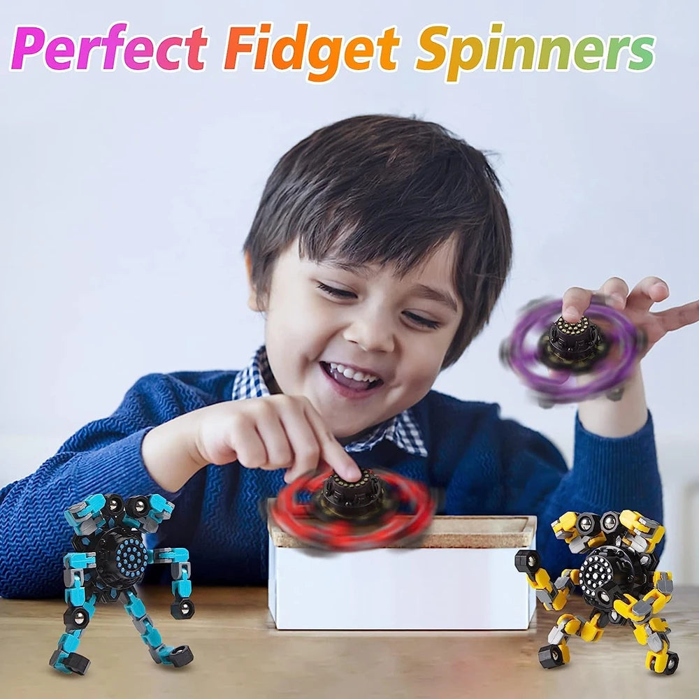 Transformable Fidget Spinners - 4PCS Stress Relief Sensory Toys