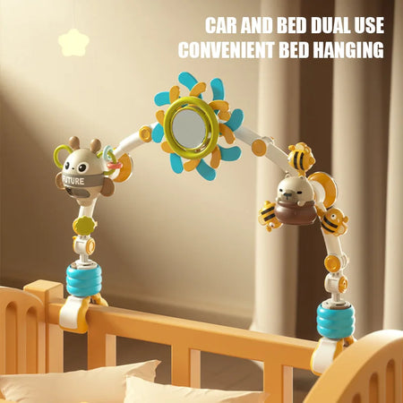 Honey Bee Bed Bell &ndash; Adjustable Crib Rattle for Infants
