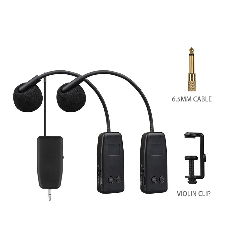 Savetek 2.4G Wireless Instrument Mic System &ndash; Long Range 50m Violin 1 to 2