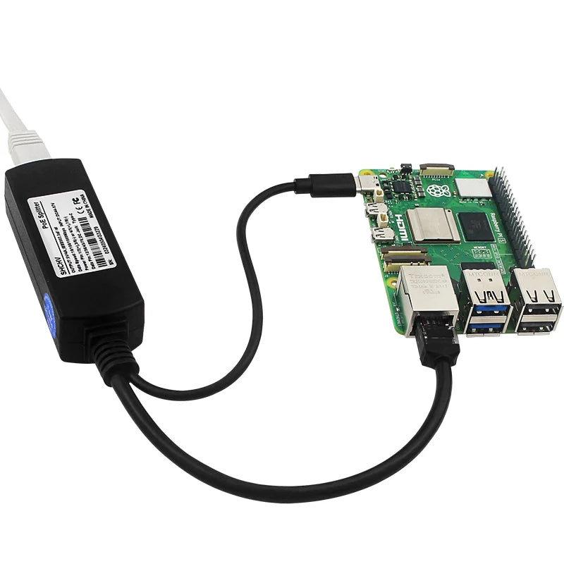 5V 4A PoE Splitter &ndash; High-Speed Gigabit Connectivity for Raspberry Pi 5