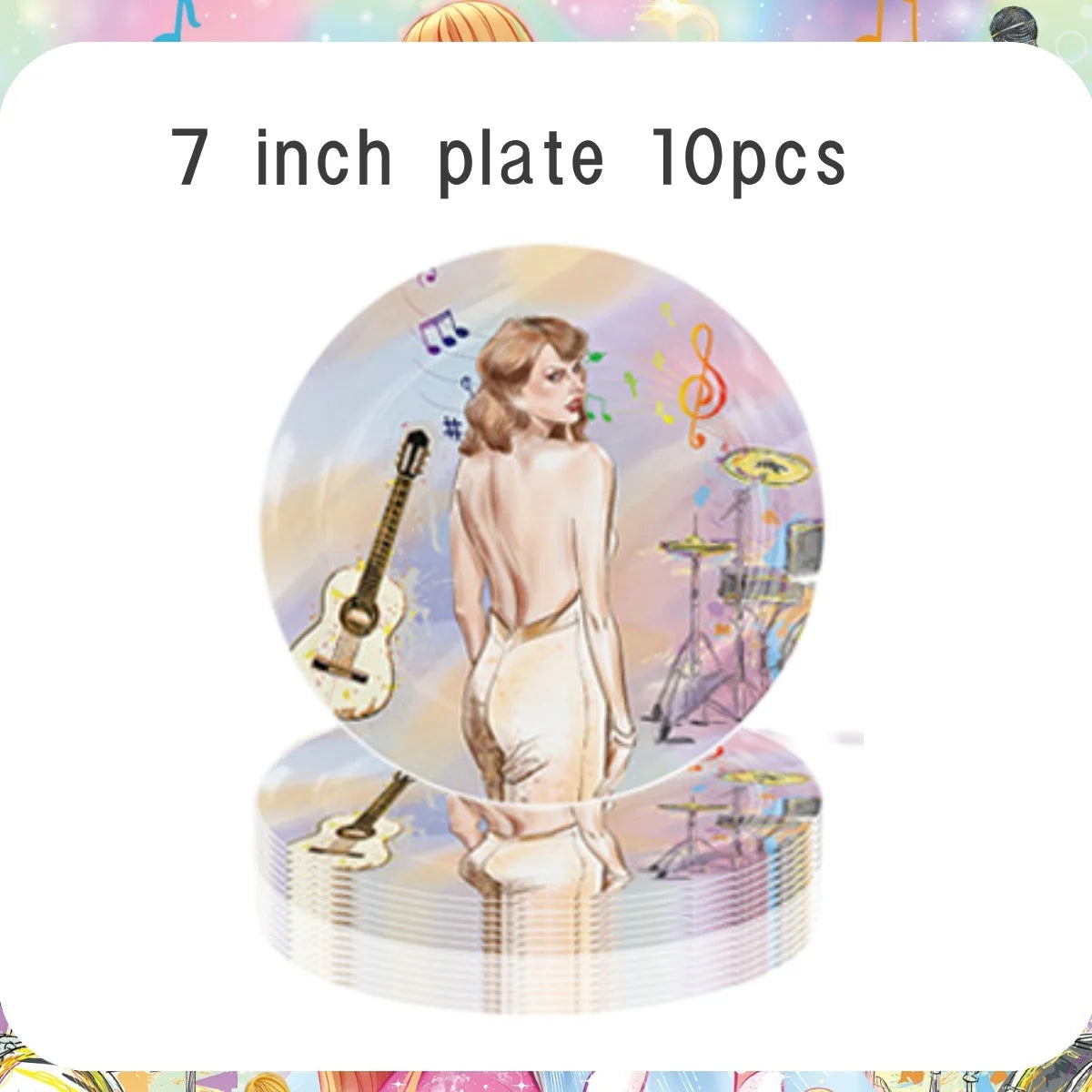 Taylor Swift Birthday Party Decoration Set - Disposable Tableware &amp; Supplies