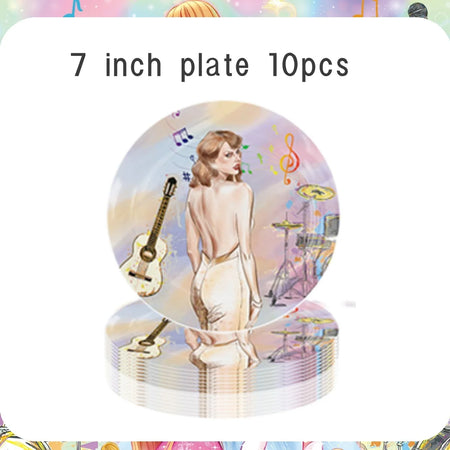 Taylor Swift Birthday Party Decoration Set - Disposable Tableware &amp; Supplies