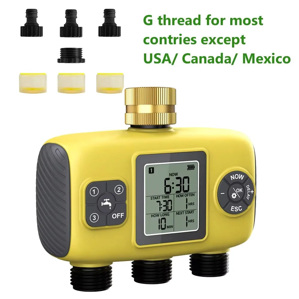 3-Outlet Automatic Water Timer &ndash; Smart Garden Irrigation BSP (EU UK AU Asia) 2