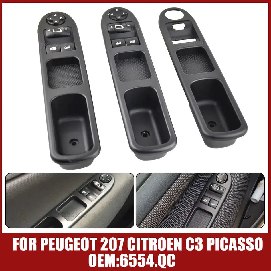Master Window Switch For Peugeot 207 Citroen C3 Picasso 6554QC by InterCyprus Trading Ltd