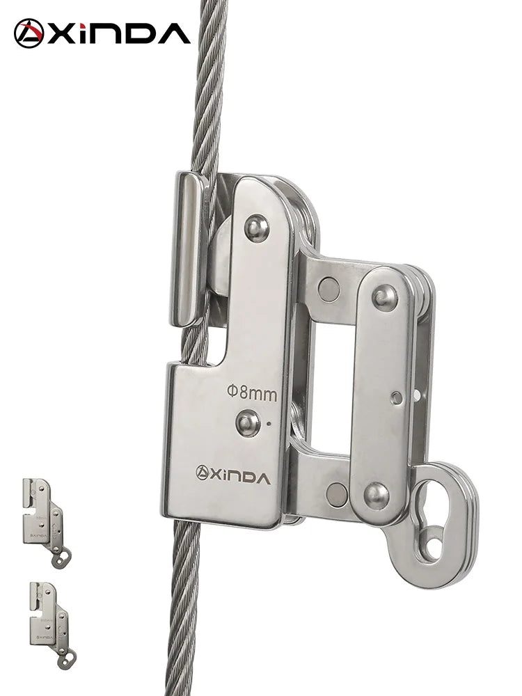 Xinda 8mm 10mm Steel Cable Fall Arrester &ndash; Rope Grab System