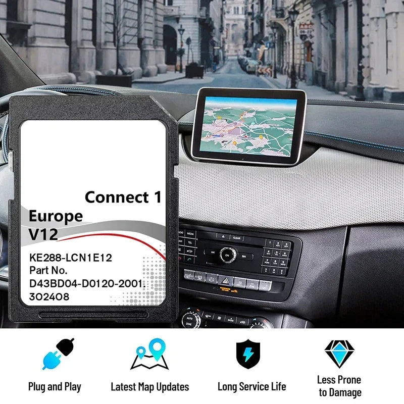 Actualización de Sat Nav Tarjeta SD Europa 2022 para Nissan Micra