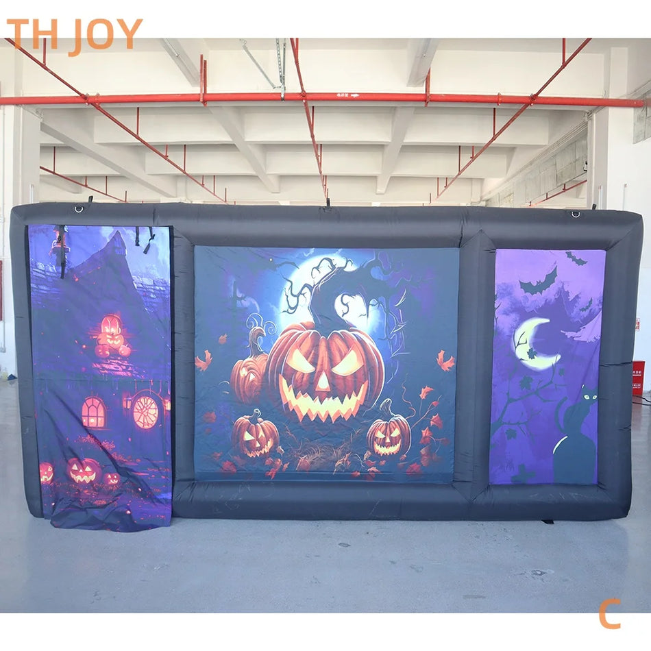 Υπαίθριο Φουσκωτό Σπίτι Φαντασμάτων Λαβύρινθος 9x4μ Διασκέδαση για το Χάλοουιν