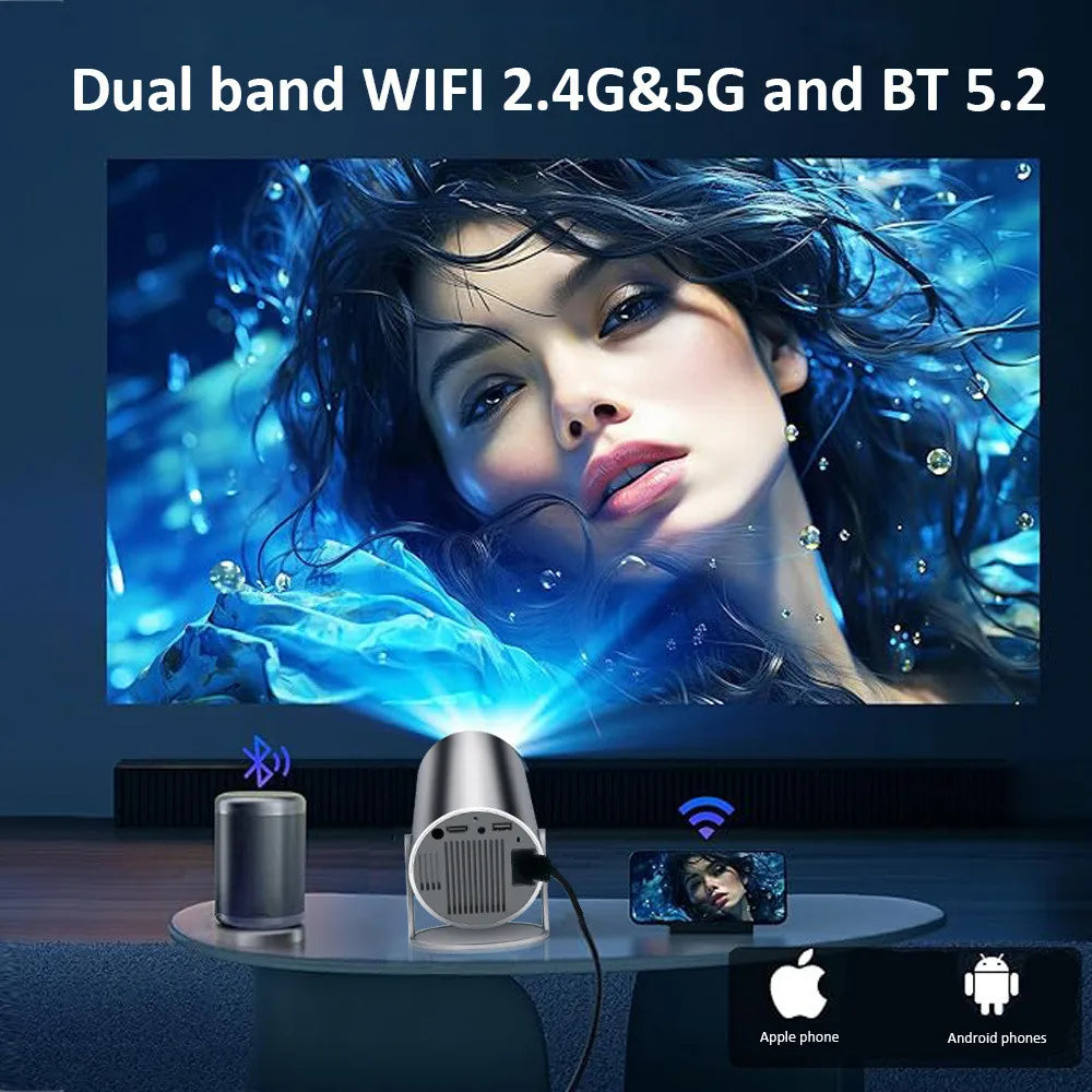 DITONG HY300 Plus Portable 4K HD Projector with Android Integration