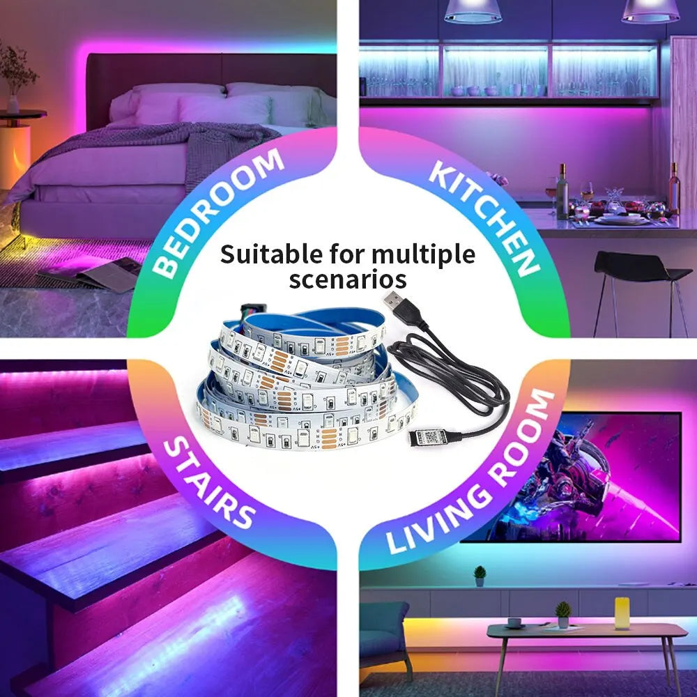 Elivco Tuya Smart Bluetooth RGB LED Strip Lights 5M with APP Control