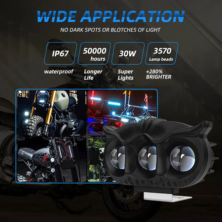 KEVANLY Motorcycle LED Spot Light &ndash; Five Versatile Light Modes