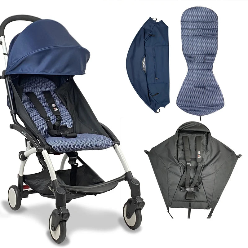3-Piece Stroller Accessory Set: Canopy Cover &amp; Cushion for Babyyoya