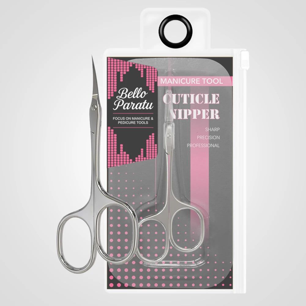 1Pcs Cuticle Scissors Extra Fine Curved Blade &ndash; Ultra Sharp Silver