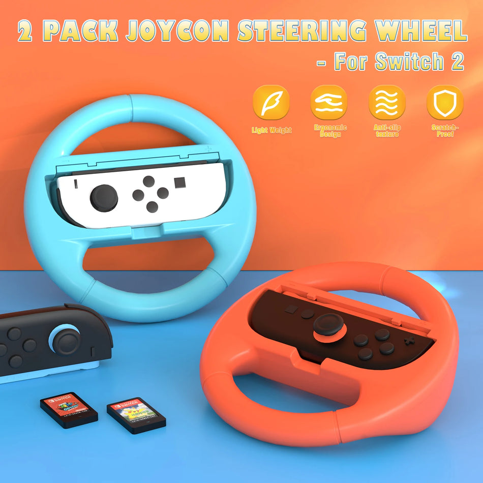 2 Pcs Racing Steering Wheels - Nintendo Switch Accessories