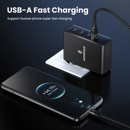 ASOMETECH 100W GaN USB C Charger &ndash; 4 in 1 Fast Charging