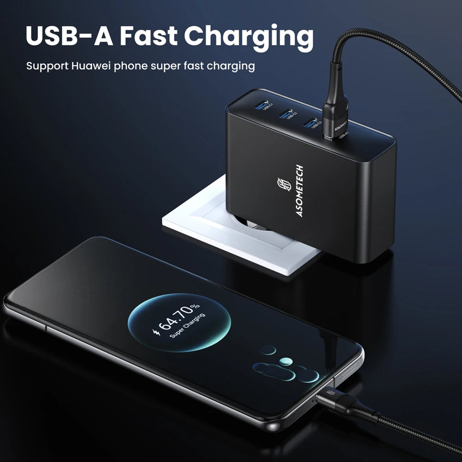 ASOMETECH 100W GaN USB C Charger &ndash; 4 in 1 Fast Charging