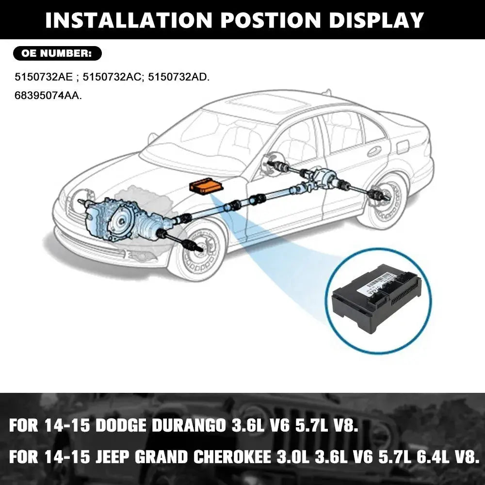 Speed Transfer Case Transfer Box Control Module for Grand Cherokee Dodge Durango 2014-2015 68395074AA 05150732AE 5150732AE by InterCyprus Trading Ltd
