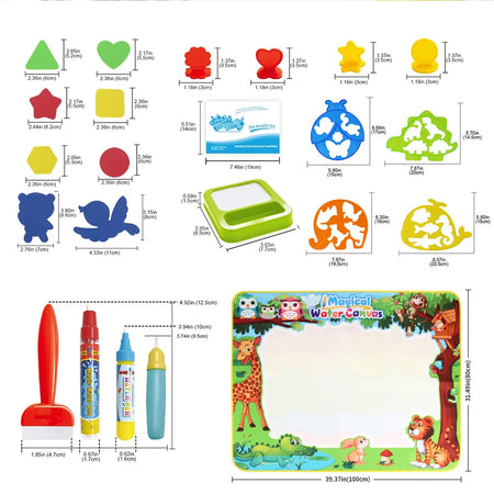 Coolplay Magic Water Drawing Mat &ndash; Reusable Fun for Kids