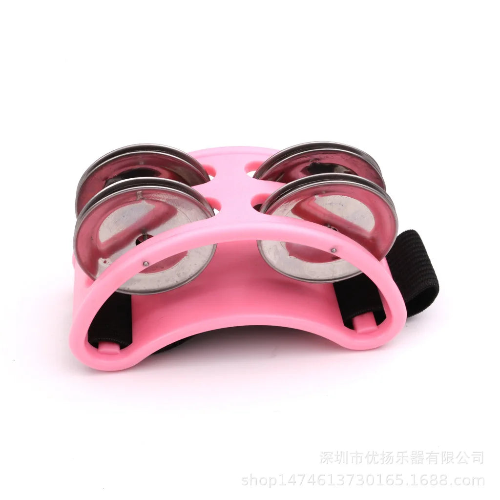 Elliptical Drum Companion - Kids Educational Tambourine pink