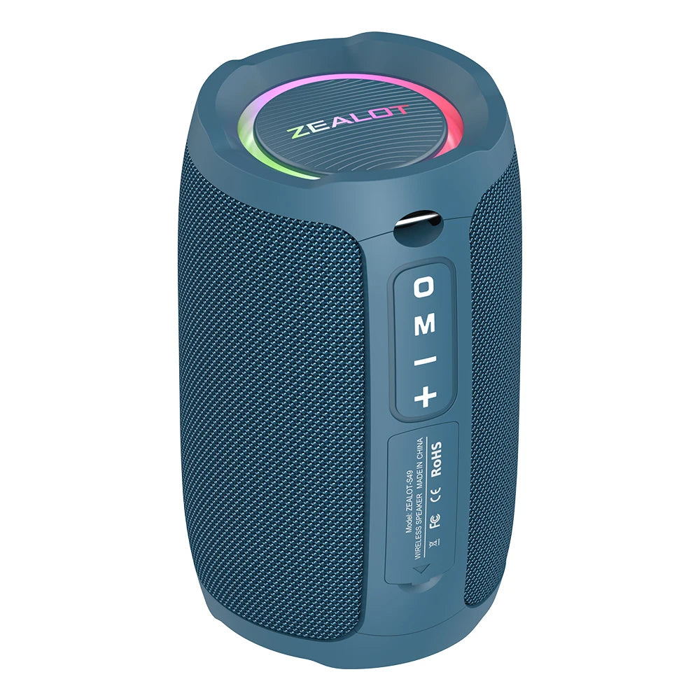 ZEALOT-S49 20W Portable Bluetooth Speaker &ndash; Powerful Bass Blue