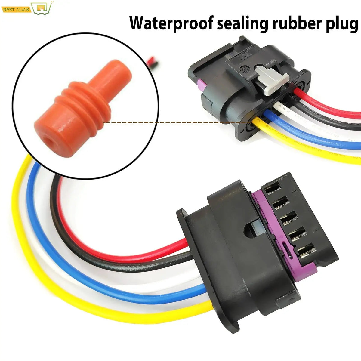 2x MAF Sensor 5 Pin Connector Harness 4F0973705 8K0973205 Pre-Wired Pigtail For VW AUDI SKODA SEAT Repair Kit by InterCyprus Trading Ltd