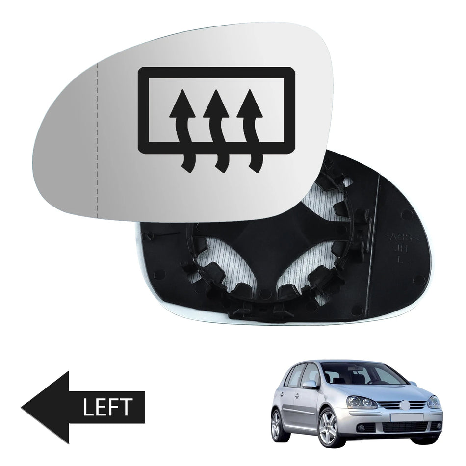 VW Golf MK5 Linker Türspiegelglas Heizung Konvex