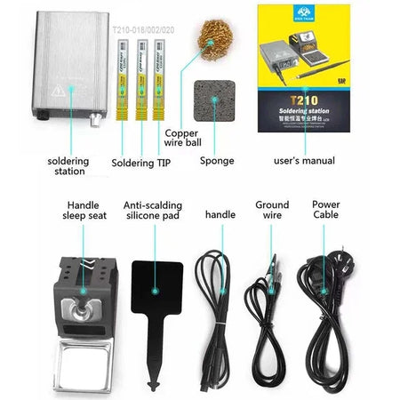 OSS T210 Soldering Station &ndash; Constant Temperature 120-450C Set 2( 3 Solder tip)