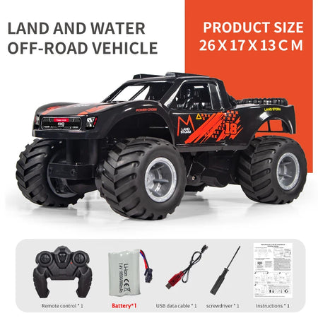 JJRC Q156 4WD Off-Road Amphibious Remote Control Stunt Car Q156 Red 1B