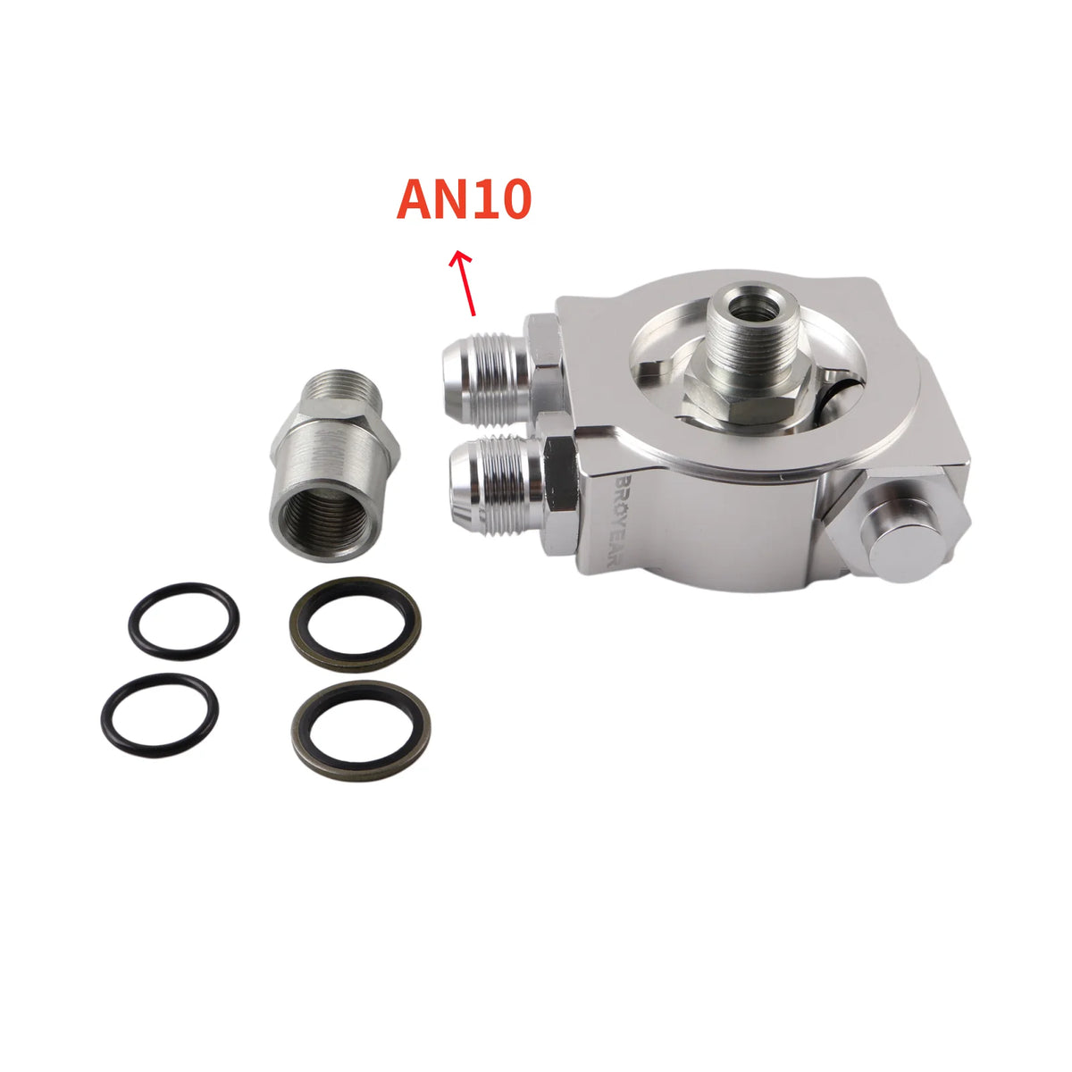 Oil Cooler Sandwich Plate AN8 AN10 Aluminum Filter Thermostat Sender Adapter by InterCyprus Trading Ltd
