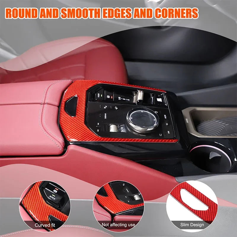 Adesivo Pannello Cambio in Fibra di Carbonio Morbida per BMW G60 2024