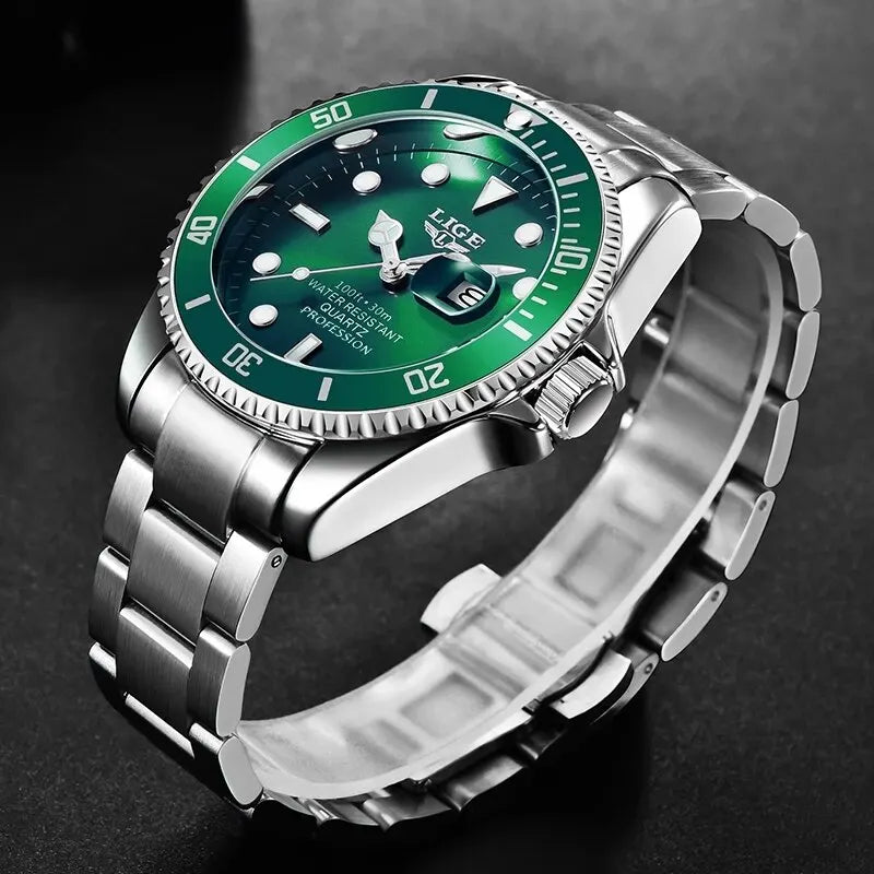 LIGE Luxury Fashion Diver Watch Men &ndash; 30ATM Waterproof Date