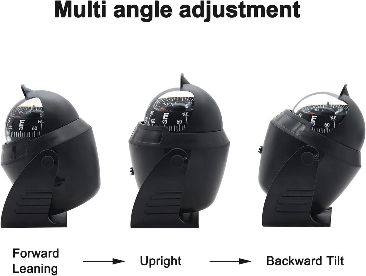 Boat Flush Mount Compass &ndash; Illuminated Pivoting Display