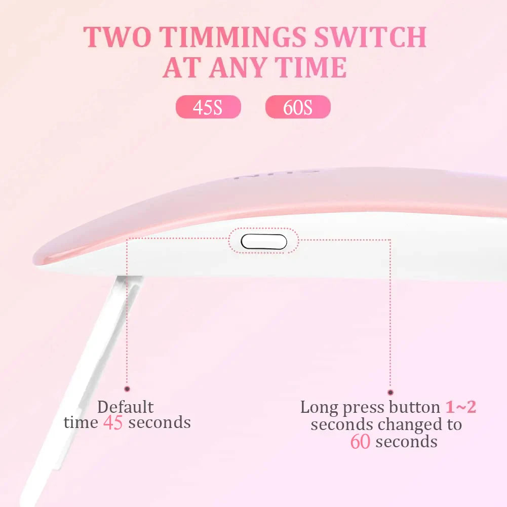 YIKOOLIN 6W UV LED Mini Nail Lamp &ndash; Fast 60s Drying