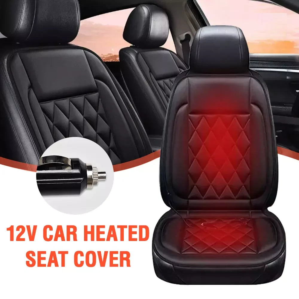 Universal 12V Heated Seat Cushion Cover for Cold Weather Comfort