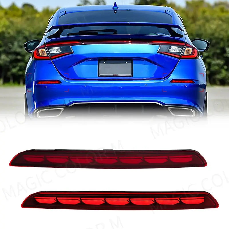 For Honda Civic 2021 2022 2023 Multi-function LED Rear Bumper Light Fog Lamp Auto Tail Bulb Brake Reflector Accessories by InterCyprus Trading Ltd