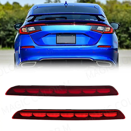For Honda Civic 2021 2022 2023 Multi-function LED Rear Bumper Light Fog Lamp Auto Tail Bulb Brake Reflector Accessories by InterCyprus Trading Ltd