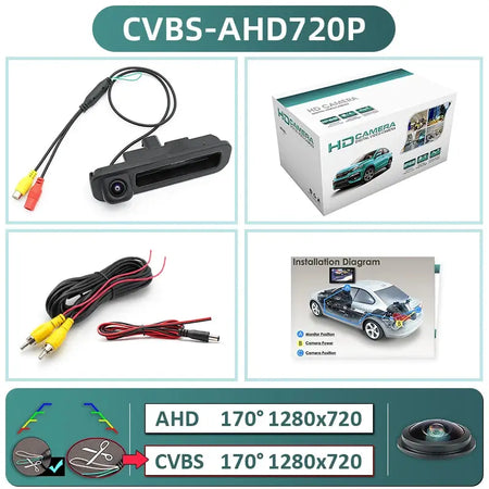 1080P AHD Trunk Handle Rear View Camera 170 Degree Wide Angle For Ford Focus MK3 C-Max by InterCyprus Trading Ltd