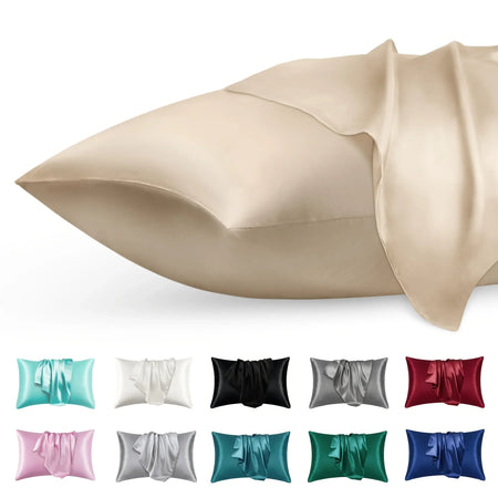 Luxury Satin Envelope Pillowcase Set &ndash; Exceptional Nighttime Hair Protection camel / 50x91cm