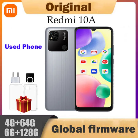 Xiaomi Redmi 10A 6GB 128GB Smartphone with 6.53' HD Display and 5000mAh Battery - Used Blue / 4GB 64GB