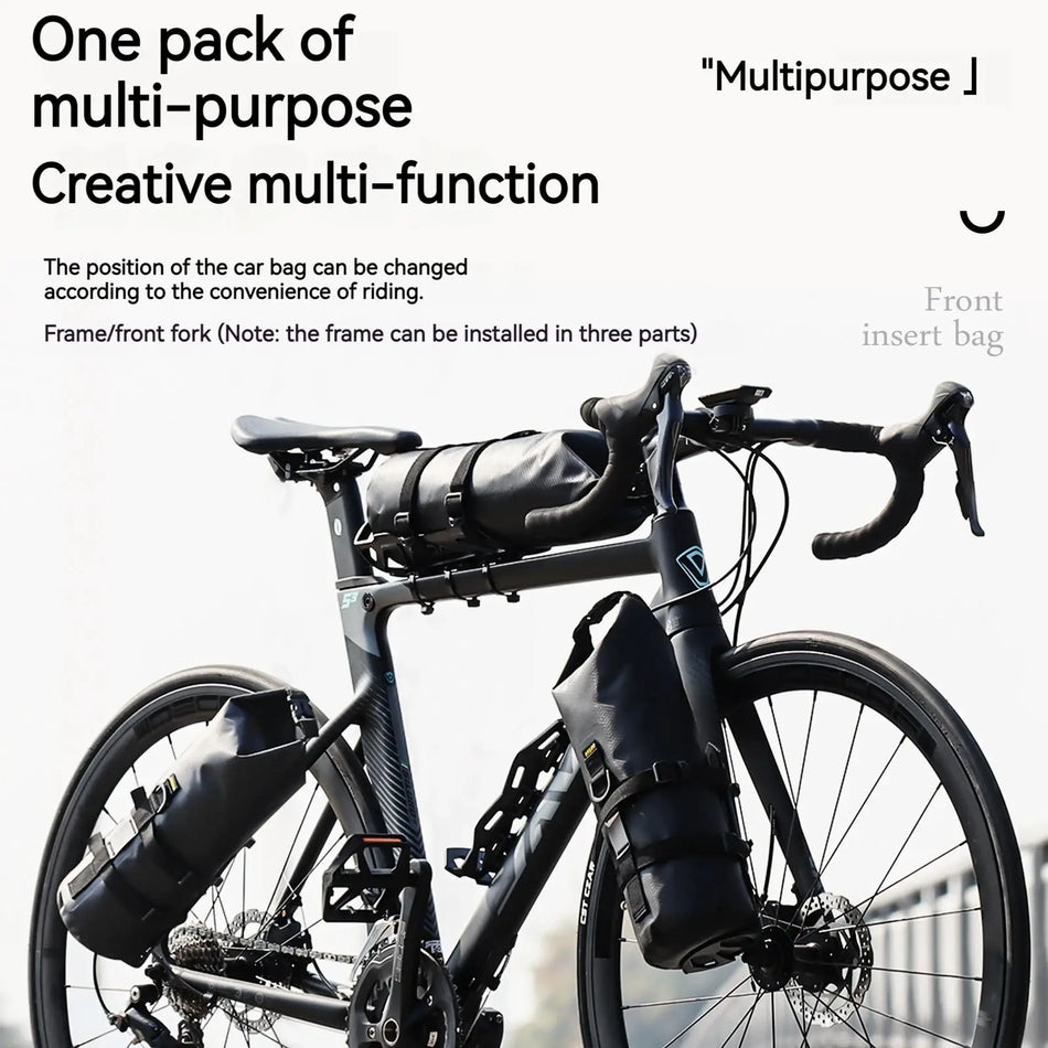 ENLEE Bicycle Multifunctional Front Fork Bag Outdoor Waterproof Bag 5L Capacity Road Mountain Bike Long-Distance Travel Bag by InterCyprus Trading Ltd