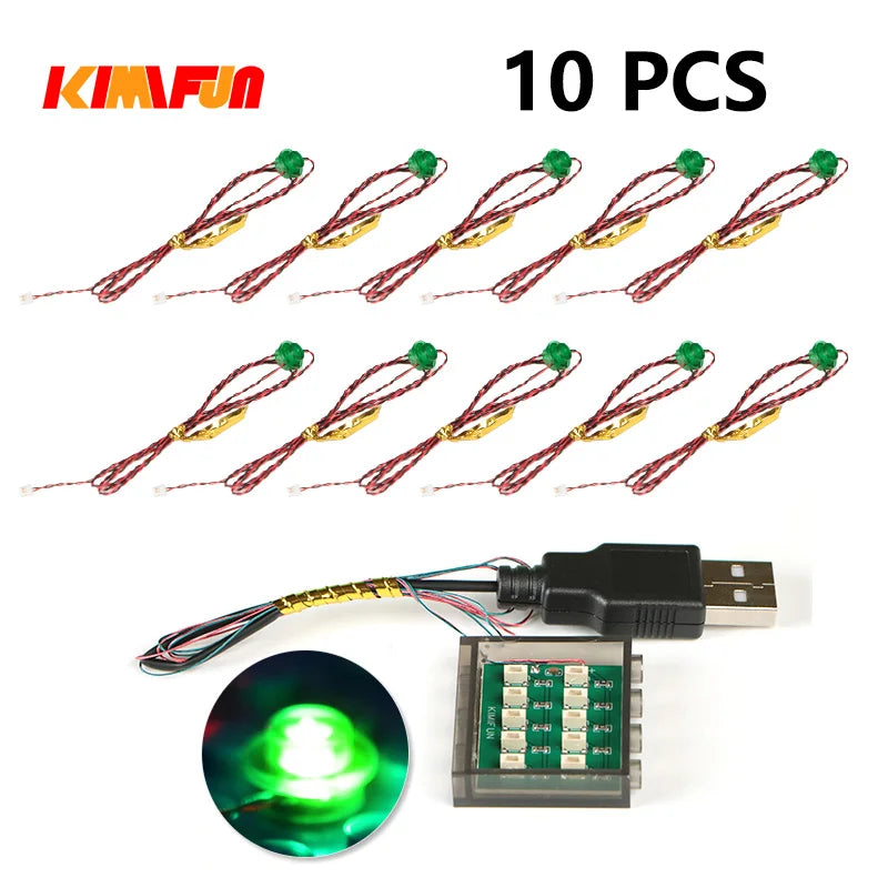 10Pcs 0.8mm RGB LED Blocks &ndash; Lego Compatible Blocks