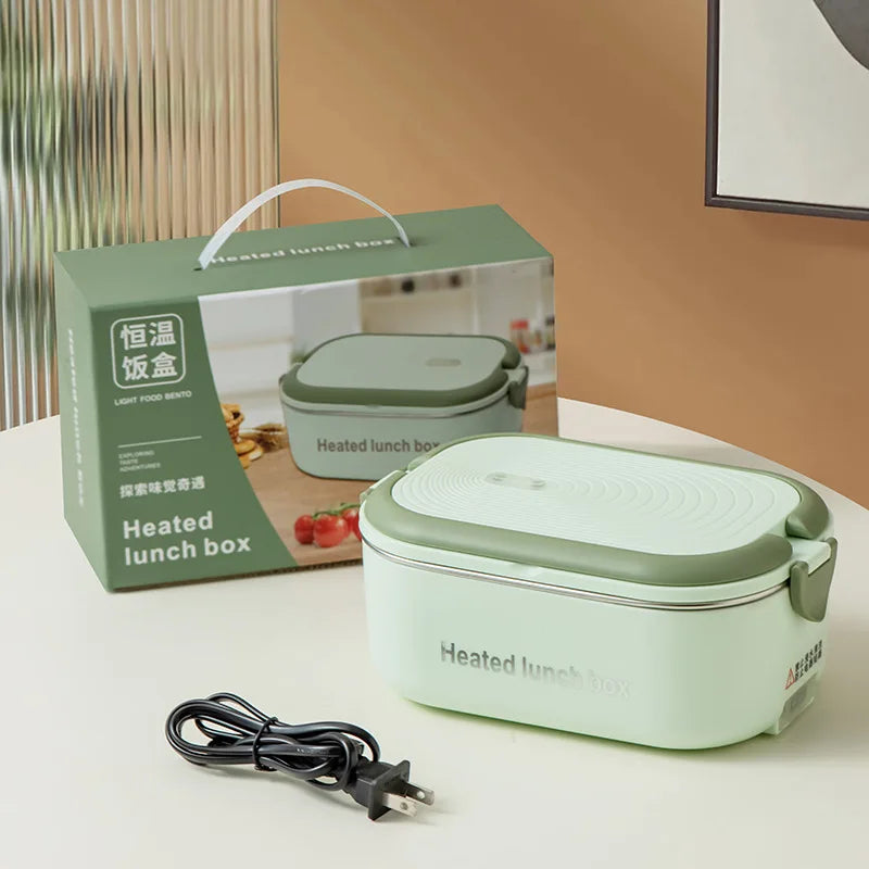 304 Stainless Steel Electric Lunch Box 220V &ndash; Temp Control Light Green / AU