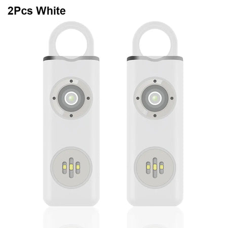 Awapow AF2004 Personal Defense Alarm - 130dB Siren With LED 2Pcs White / S