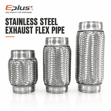 Universal Automotive Woven Mesh Exhaust Hose Stainless Steel Braided Flexible Connection for Car Exhaust System Replacement by InterCyprus Trading Ltd