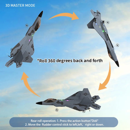 F22S 2.4G 4CH RC Airplane with Gyroscope and LED Light - WLtoys A180 Upgrade