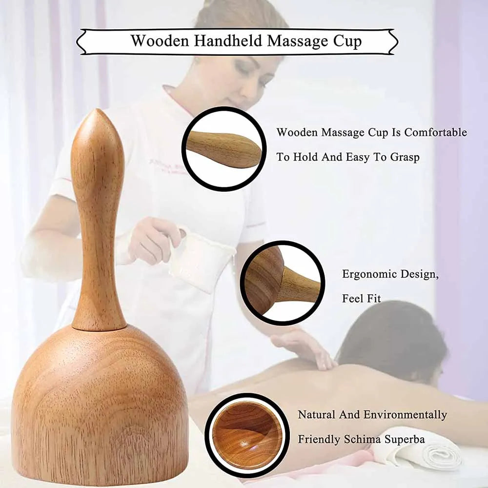 Wooden Handheld Massage Cup &ndash; Effective Anti-Cellulite Tool