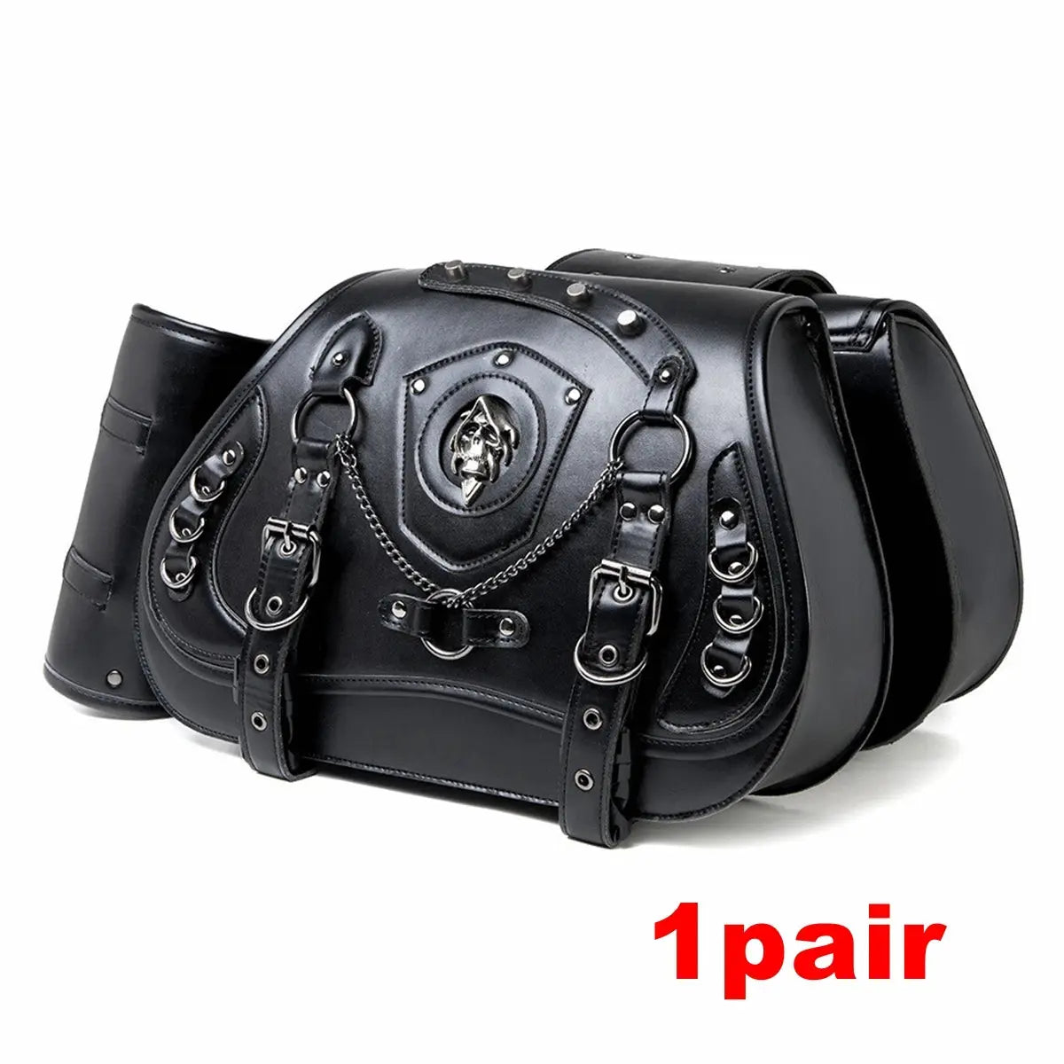 Universal Motorcycle Saddlebag Side Tool Luggage Storage Saddle Bags With Cup Holder and Lock for Harley Honda Suzuki Yamaha by InterCyprus Trading Ltd