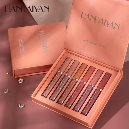 HANDAIYAN Set of 6 Long-Lasting Non-Stick Liquid Lipsticks