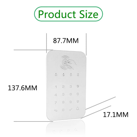 Wireless 433Mhz Touch Keyboard Lock - RFID Arm Or Disarm
