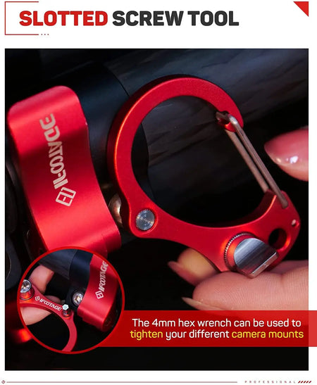 IFOOTAGE Tool Hook Red &ndash; Multifunctional 3-in-1 Camera Tool