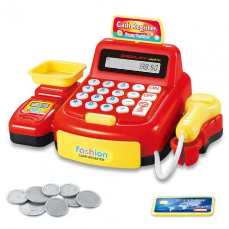 Cash Register Toy &ndash; Electronic Lights And Sound Effects red